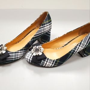 Talbots Green Plaid Shoe Size 5.5
